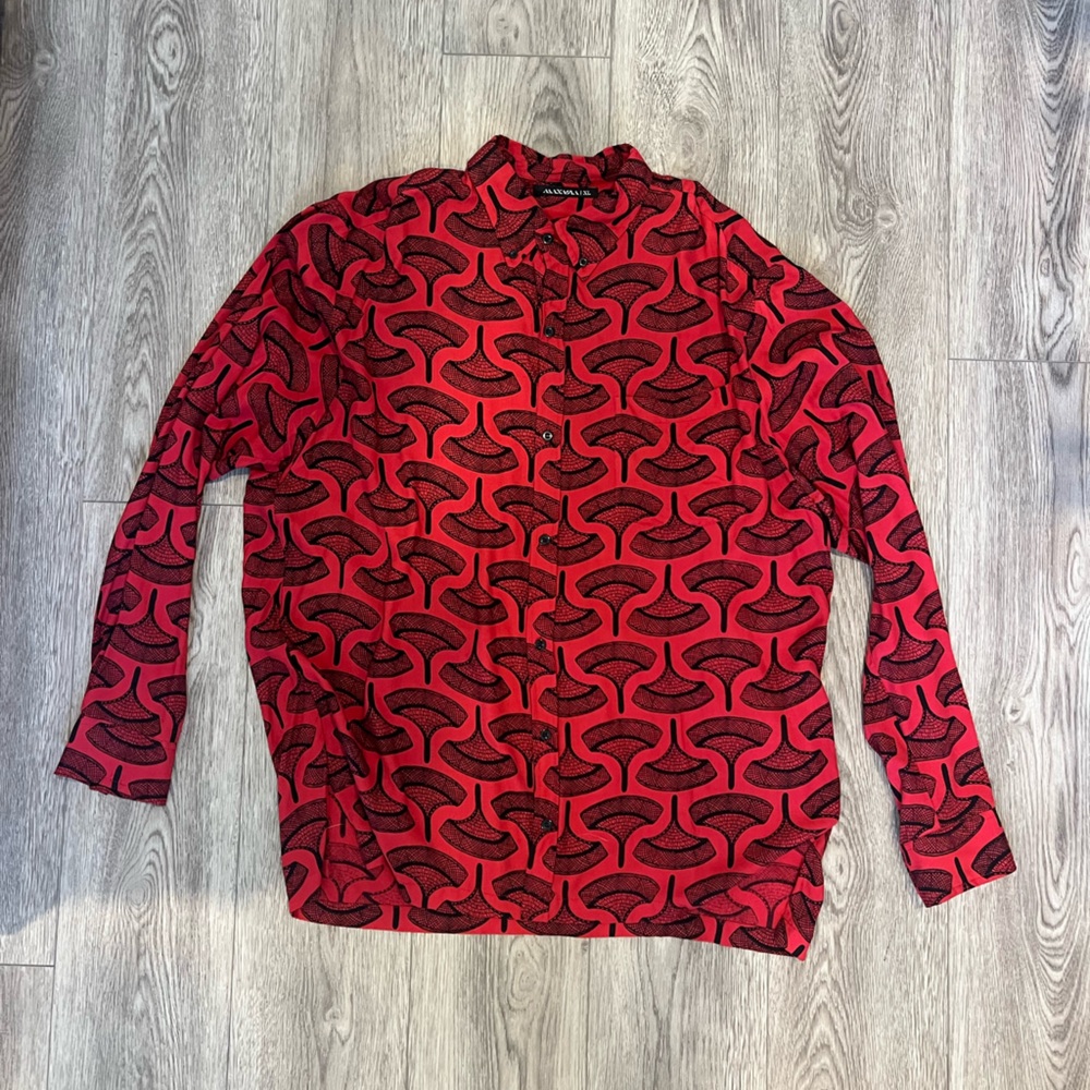 Manaola Men’s Hawaiian Aloha Shirt Button Down XL